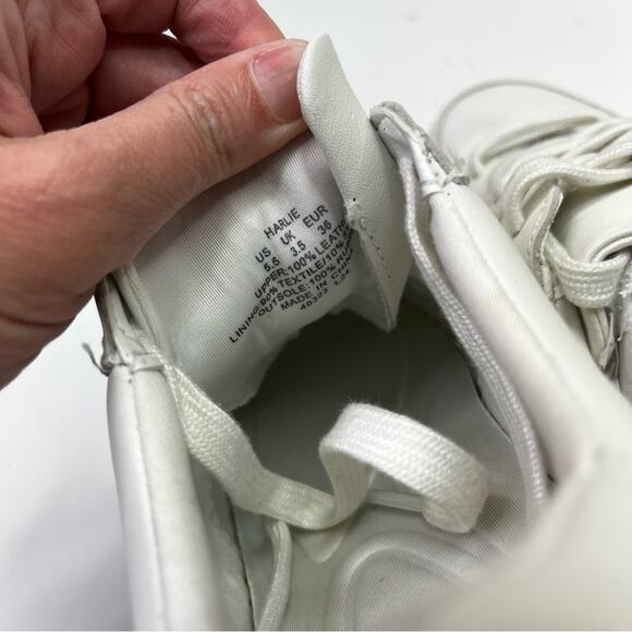 Lauren Ralph Lauren Harlie Leather sneakers snow white - 5.5 - Picture 9 of 9